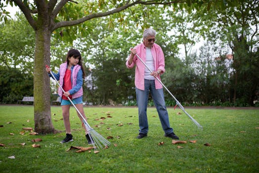elderly man gardening