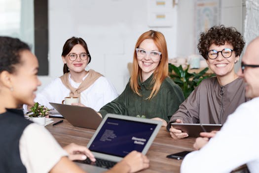 a group of diverse professionals collaborating