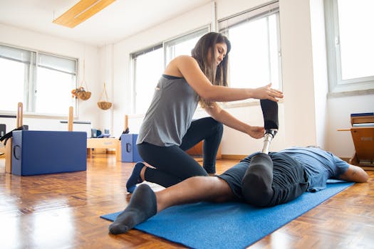 man stretching after workout