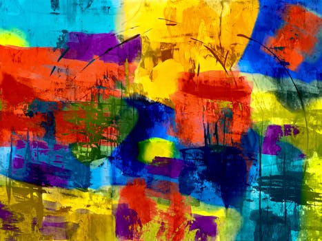 Colorful abstract painting
