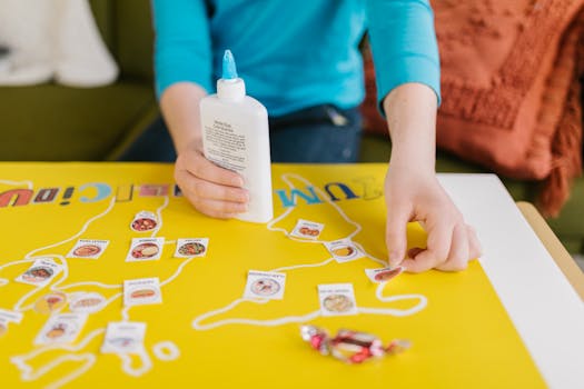 a person doing a puzzle at a table