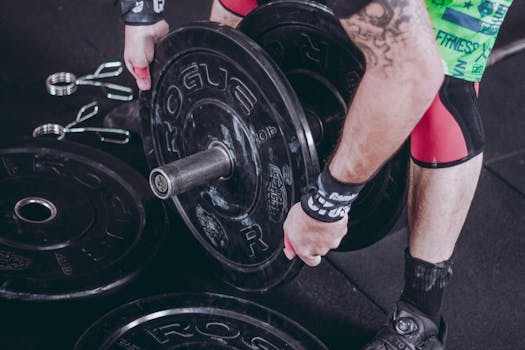 man doing a squat