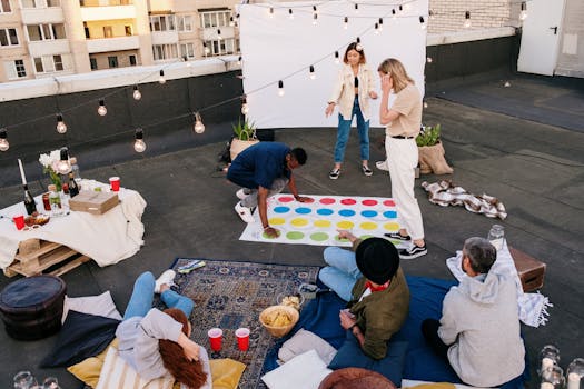 outdoor group activity with friends