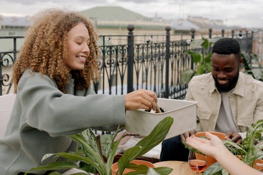 image of a man gardening with friends
